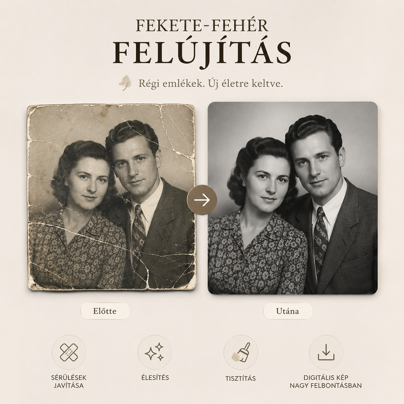 Fekete-fehér felújítás